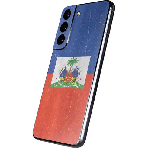 Haiti Flag Distressed Galaxy S22 Skin